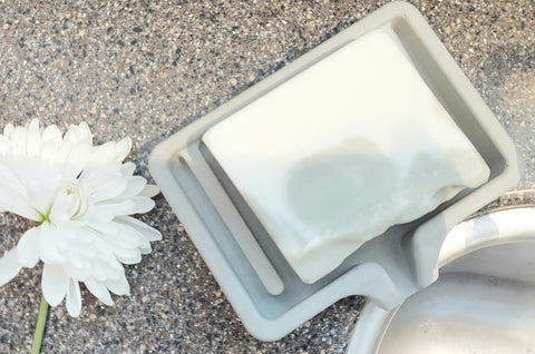 Self-Draining Concrete Soap Dish