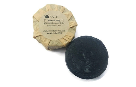 FACE-Activated Charcoal Face Soap-lavender/tea tree